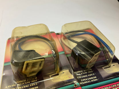 (2) Pilot Headlight Headlamp Light Bulb Socket Pigtail Connector H4 / 9003 Bulb