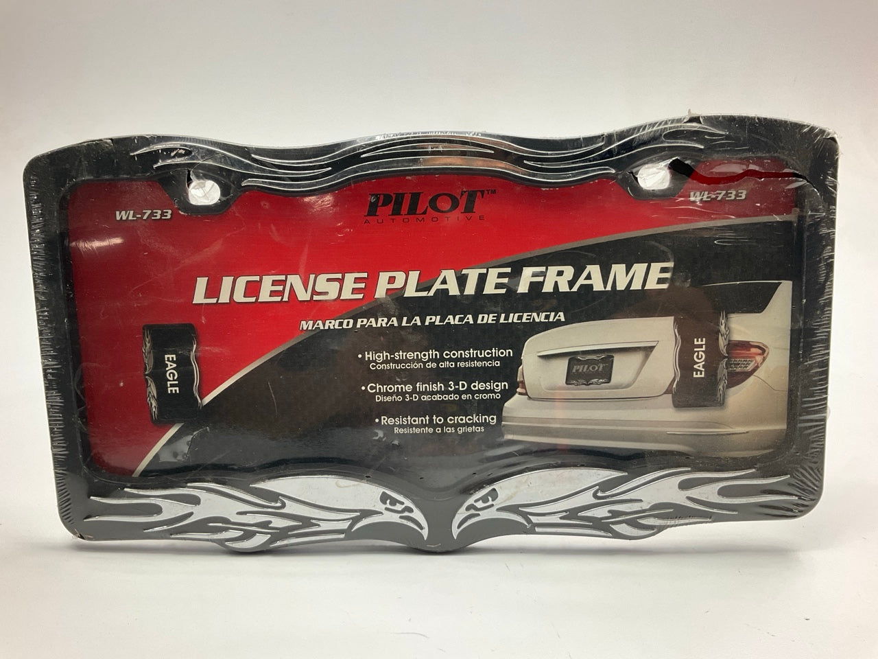 Pilot Automotive WL-733 Black Screaming Eagle License Plate Frame