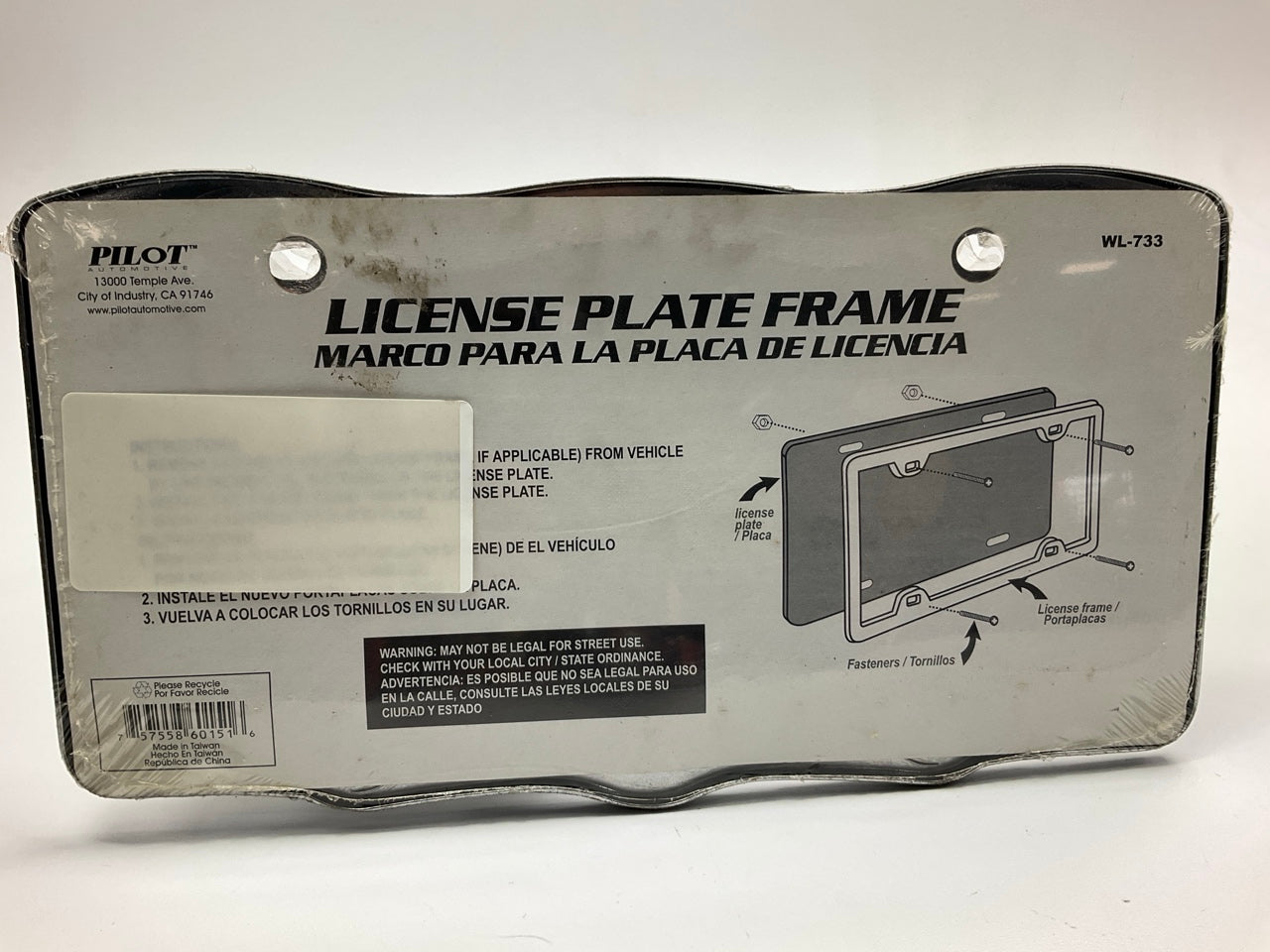 Pilot Automotive WL-733 Black Screaming Eagle License Plate Frame