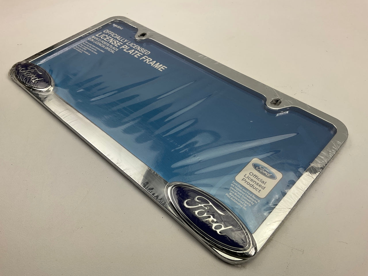 (2) Pilot WL021C Chrome License Plate Frame With Official Ford Logo