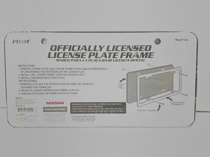 Pilot WL071C Triple Chrome Plated License Plate Frame For NISSAN