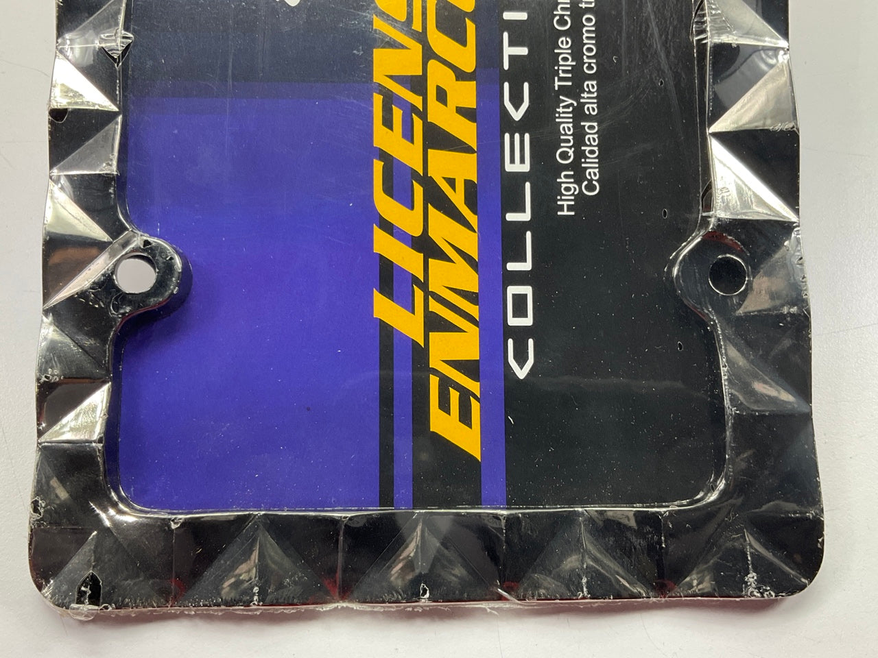 Pilot Automotive WL120-BN Diamond Pattern License Plate Frame, Chrome Plated
