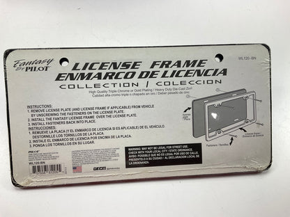 Pilot Automotive WL120-BN Diamond Pattern License Plate Frame, Chrome Plated