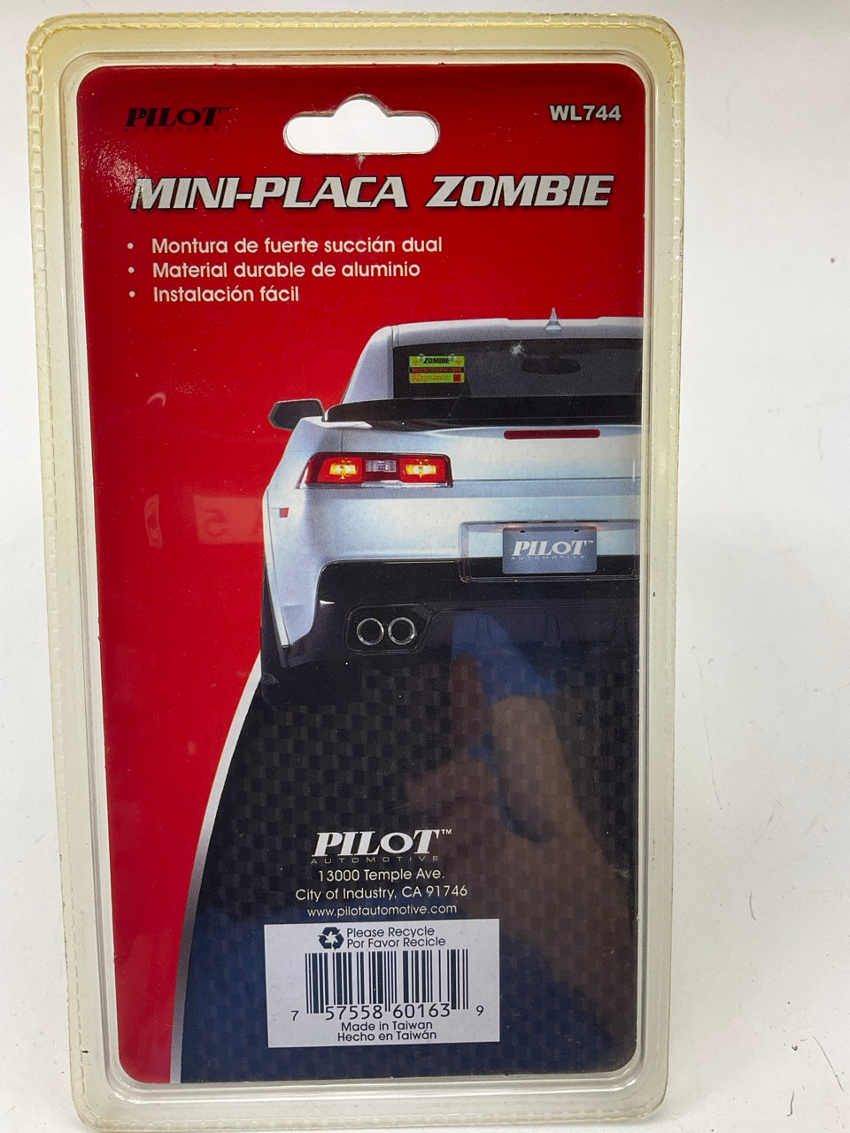 Pilot WL744 Zombie Mini Plate License Emblem, Decorative Zombie Hunting License