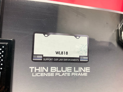 Pilot WL818 Support Law Enforcement With Police Blue Line License Plate Frame