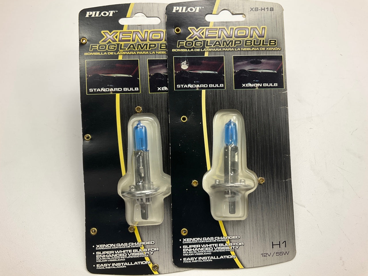 (2) Pilot XB-H1B Xenon Fog Lamp Light Bulbs For H1 Applications