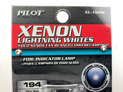 Pilot XL-194W Indicator Light Bulb Natural Color Glass Bulb HID White 194 12V