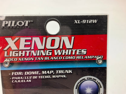 Pilot XL-912W Xenon White Dome Map Trunk Light Lamp Bulb 12V 15W, 912 - 2 Pack