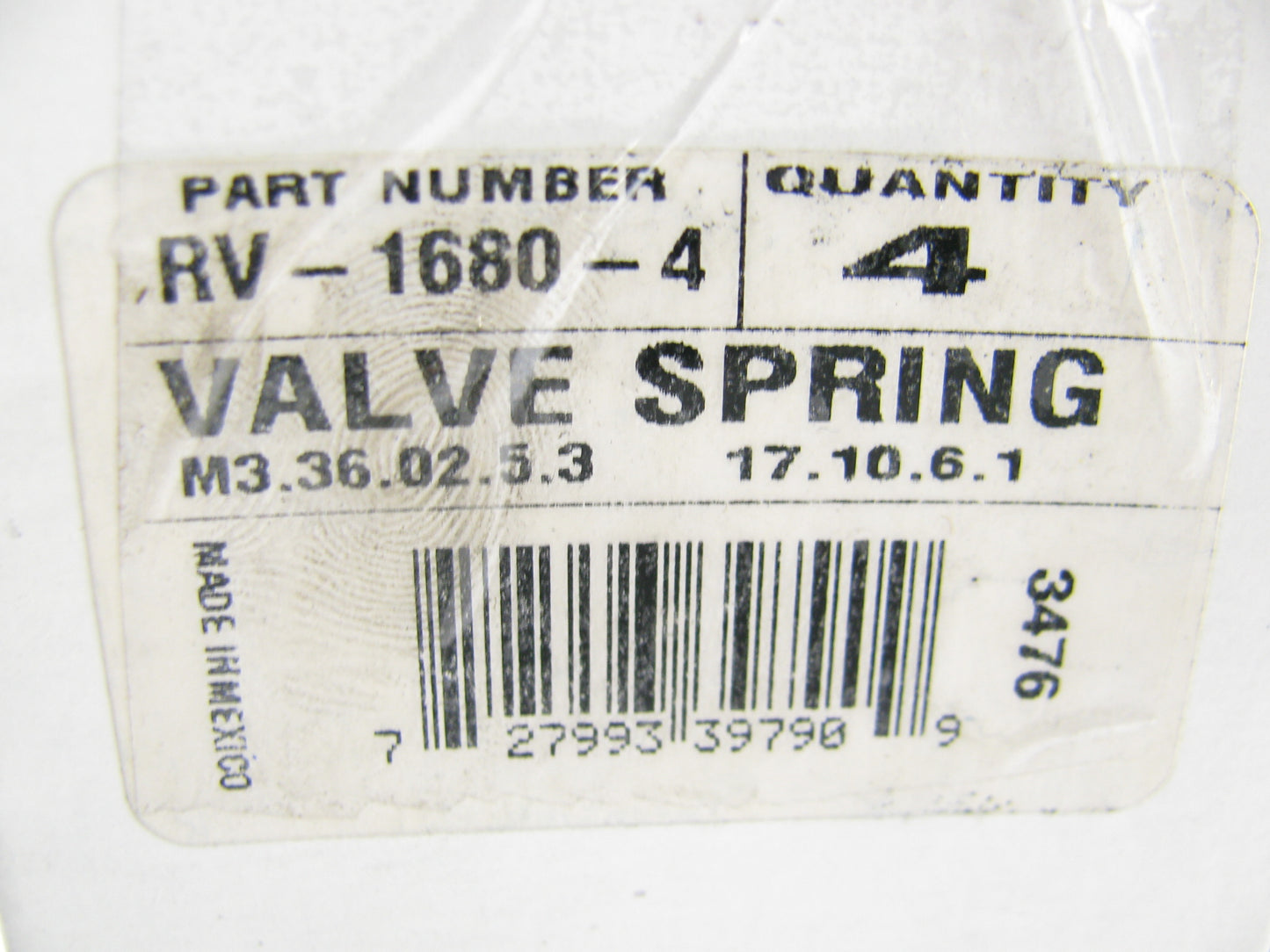 (4) Pioneer RV-1680 Engine Valve Springs
