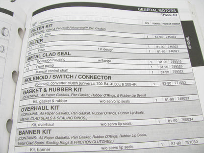 Pioneer INC TR-2001 Transmission Parts Supercedes TR-97 488 Pages