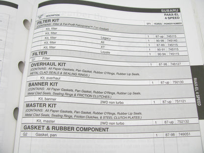 Pioneer INC TR-2001 Transmission Parts Supercedes TR-97 488 Pages