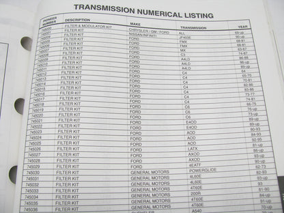 Pioneer INC TR-2001 Transmission Parts Supercedes TR-97 488 Pages