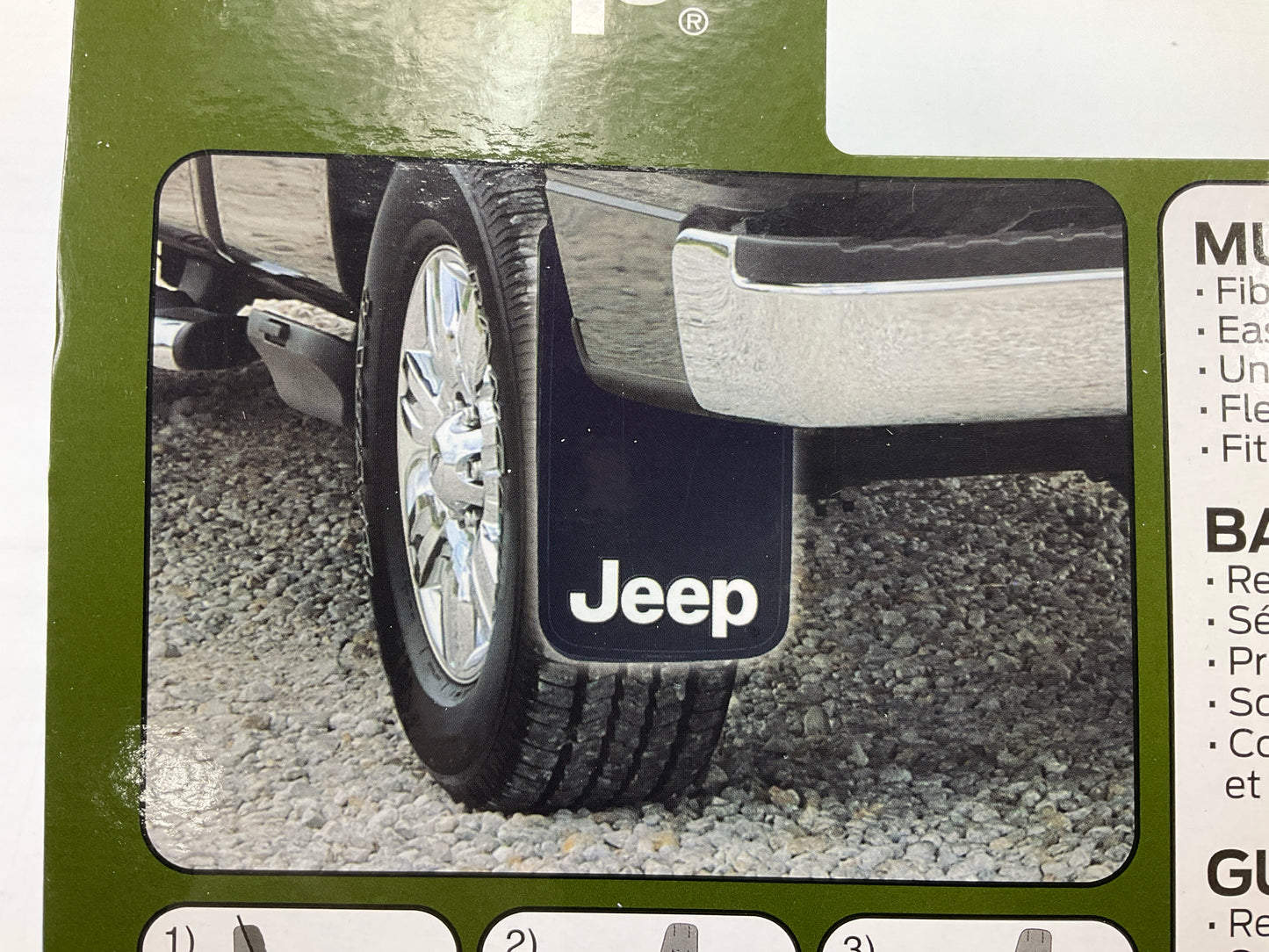 PLASTICOLOR 000491 9'' X 15'' Mud Guards (Mud Splash Guards) For JEEP
