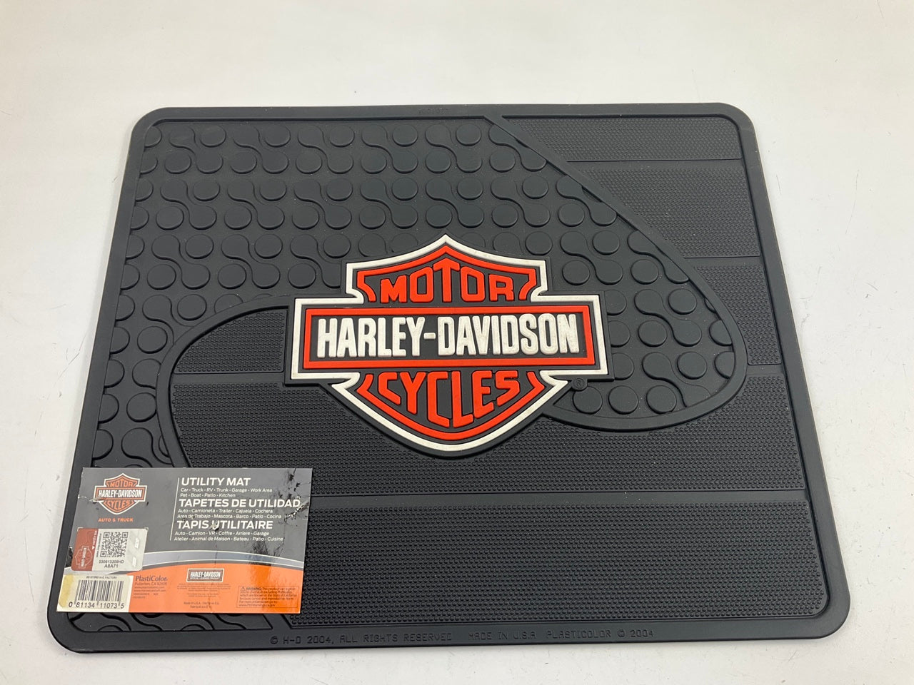 Plasticolor 001073R01 Rear Utility Mat, 13.75 ''x 16.75'', For Harley-Davidson