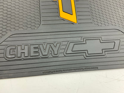 Plasticolor 001217 Rear Rubber 14'' X 17'' Floor Mat Black Yellow Bowtie Chevy GM