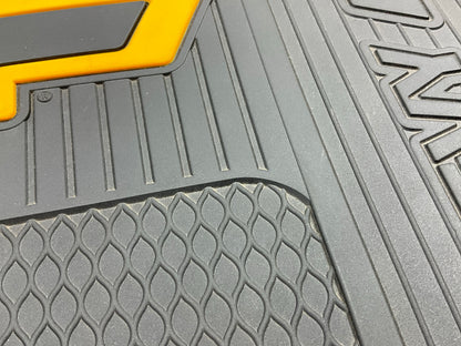 Plasticolor 001217 Rear Rubber 14'' X 17'' Floor Mat Black Yellow Bowtie Chevy GM