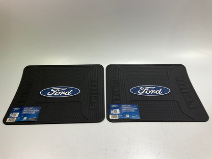 (2) Plasticolor 001219R01 Rear Floor Mats, Rubber, 17''x13-3/4'' - Ford Truck