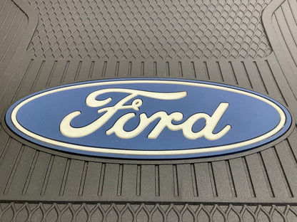 (2) Plasticolor 001219R01 Rear Floor Mats, Rubber, 17''x13-3/4'' - Ford Truck