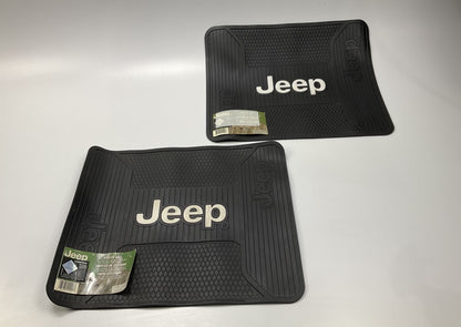 Plasticolor 001222 Rubber Utility Cargo Floor Rubber Liner Mats 17x14'' For Jeep