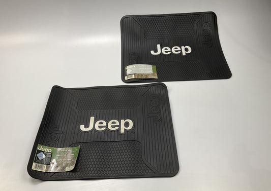 Plasticolor 001222 Rubber Utility Cargo Floor Rubber Liner Mats 17x14'' For Jeep