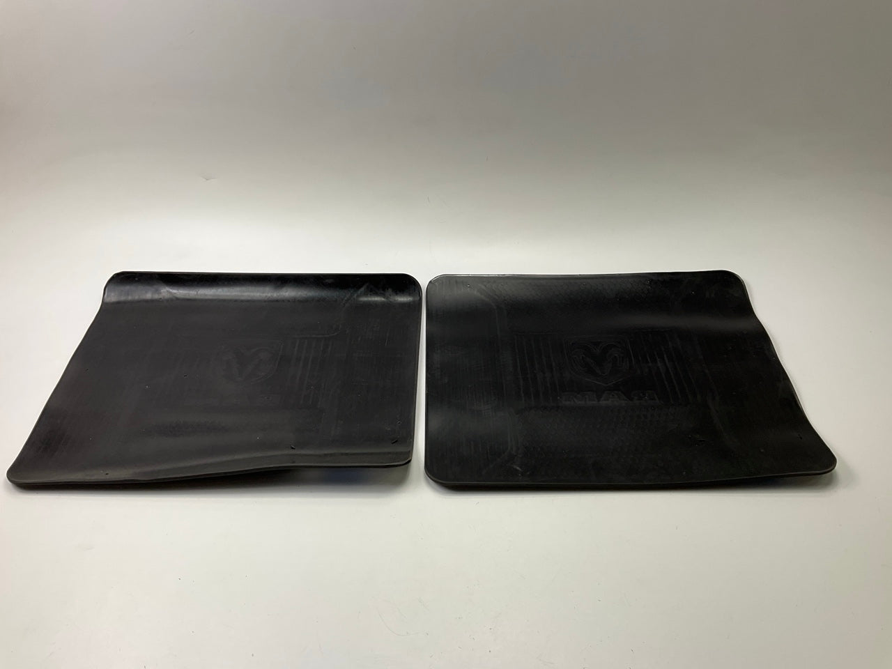 (2) Plasticolor 001262 Rear Rubber Utility Floor Mats 14''x17'' For RAM Truck
