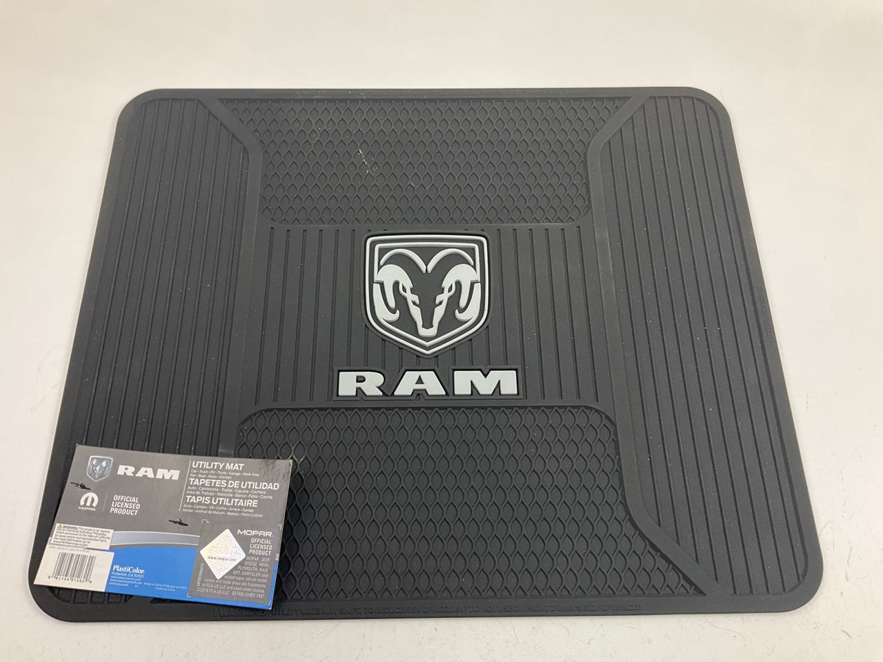 Plasticolor 001262 Rear Single Rubber Utility Floor Mat  14''x17'' For RAM Truck