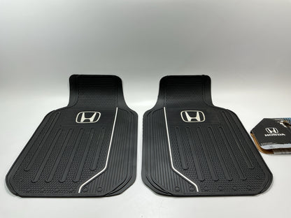 Plasticolor 001474R01 Universal 2-Piece Rubber Floor Mats W/ Honda Logo