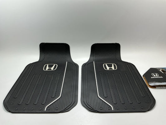Plasticolor 001474R01 Universal 2-Piece Rubber Floor Mats W/ Honda Logo
