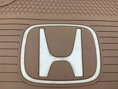 Plasticolor 001615R06 Universal Tan Rubber 2-Piece Floor Mat Set W/ Honda Logo