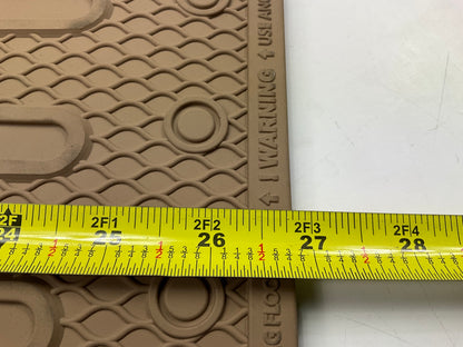 Plasticolor 001615R06 Universal Tan Rubber 2-Piece Floor Mat Set W/ Honda Logo