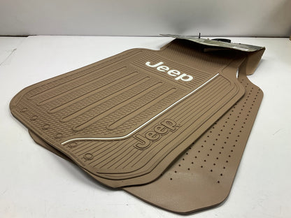 Plasticolor 001616R06 Rubber TAN Floor Mat Set, 2 Piece, For Jeep, 26-3/4''x17''