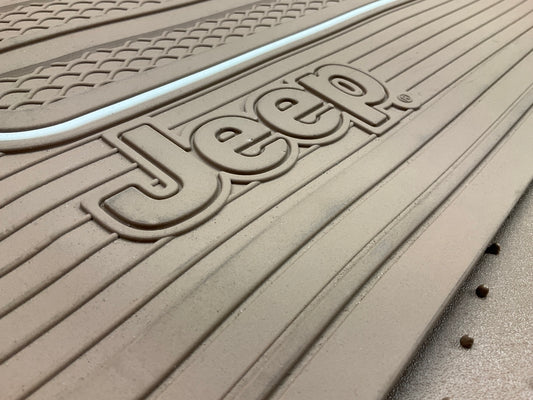 Plasticolor 001616R06 Rubber TAN Floor Mat Set, 2 Piece, For Jeep, 26-3/4''x17''