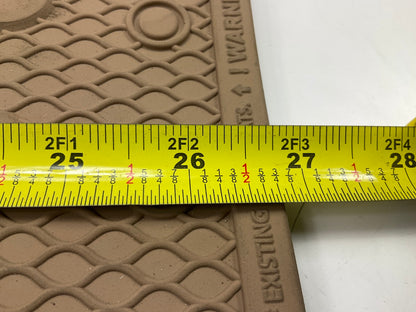 Plasticolor 001616R06 Rubber TAN Floor Mat Set, 2 Piece, For Jeep, 26-3/4''x17''