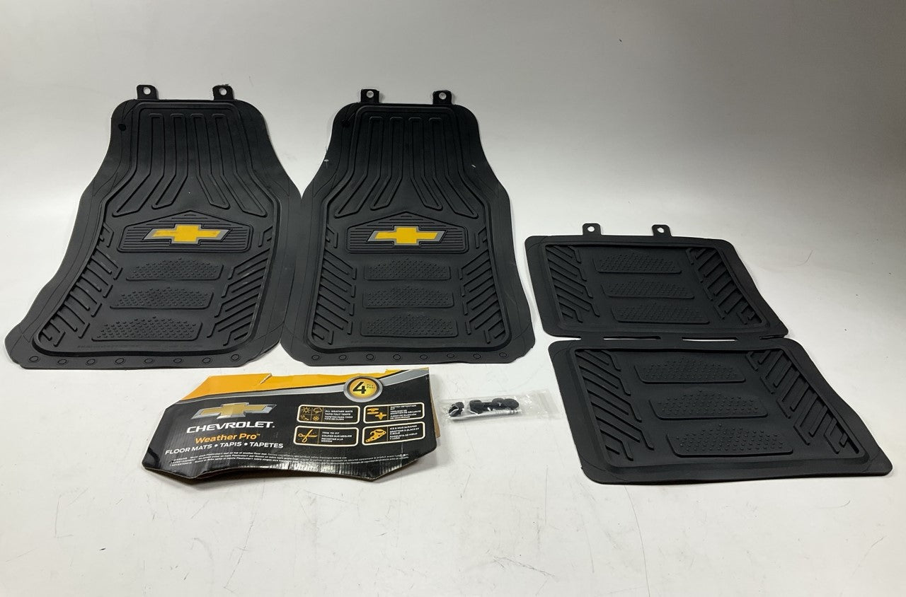 Chevy Weatherpro Black SUV Car Truck Heavy Duty All-Weather Rubber Floor Mats