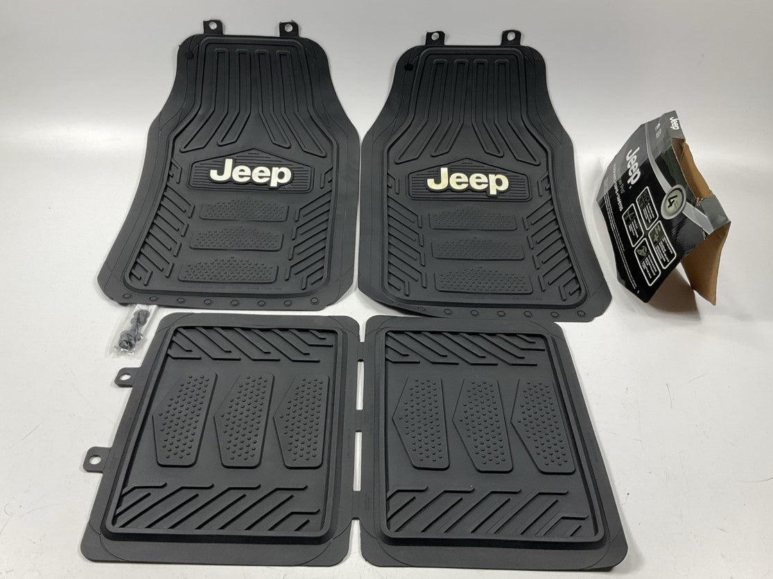 STAINED - Plasticolor 001668 All Weather Rubber Floor Mats 4-Piece Set For JEEP