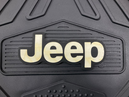 STAINED - Plasticolor 001668 All Weather Rubber Floor Mats 4-Piece Set For JEEP