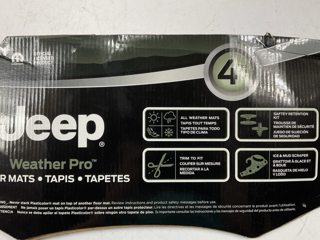 STAINED - Plasticolor 001668 All Weather Rubber Floor Mats 4-Piece Set For JEEP