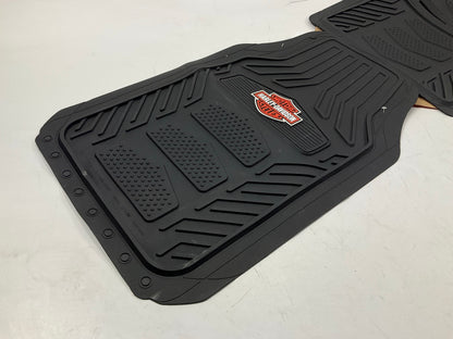 Plasticolor 001671R01 Universal 4-Pc Rubber Floor Mats For Harley Davidson Logo