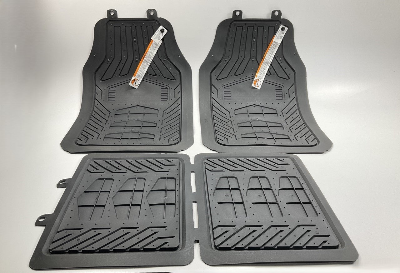 STAINED - Plasticolor 001672 Black Rubber Floor Mats For Dodge Ram, 27''x17.5''