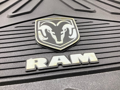 STAINED - Plasticolor 001672 Black Rubber Floor Mats For Dodge Ram, 27''x17.5''