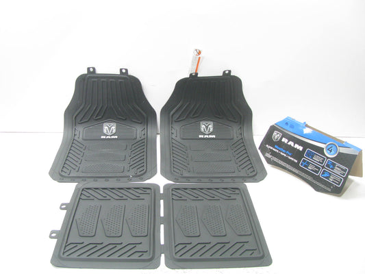 Plasticolor 001672 Black Rubber Floor Mats For Dodge Truck, With Logo, 27''x17.5''