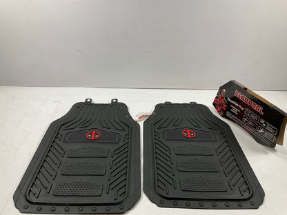 Plasticolor 001706R01 Deadpool Rubber Floor Mats, Black, 2-Pc, 27-3/4'' X 17-1/2''
