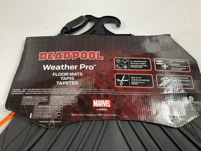 Plasticolor 001706R01 Deadpool Rubber Floor Mats, Black, 2-Pc, 27-3/4'' X 17-1/2''
