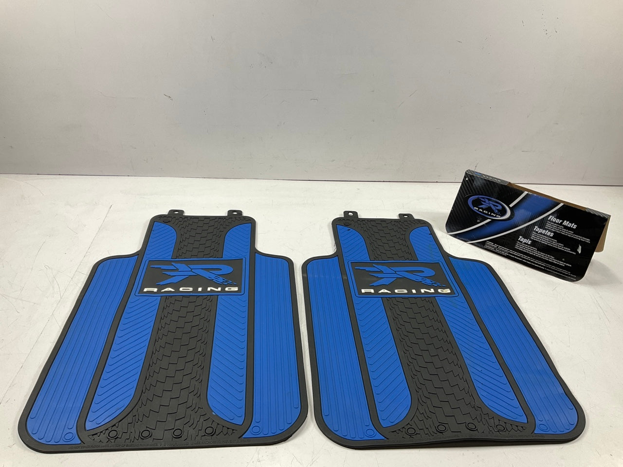 Plasticolor 001727 R Racing Velocity Blue 2-Piece Floor Mats  26-3/4'' X 17''