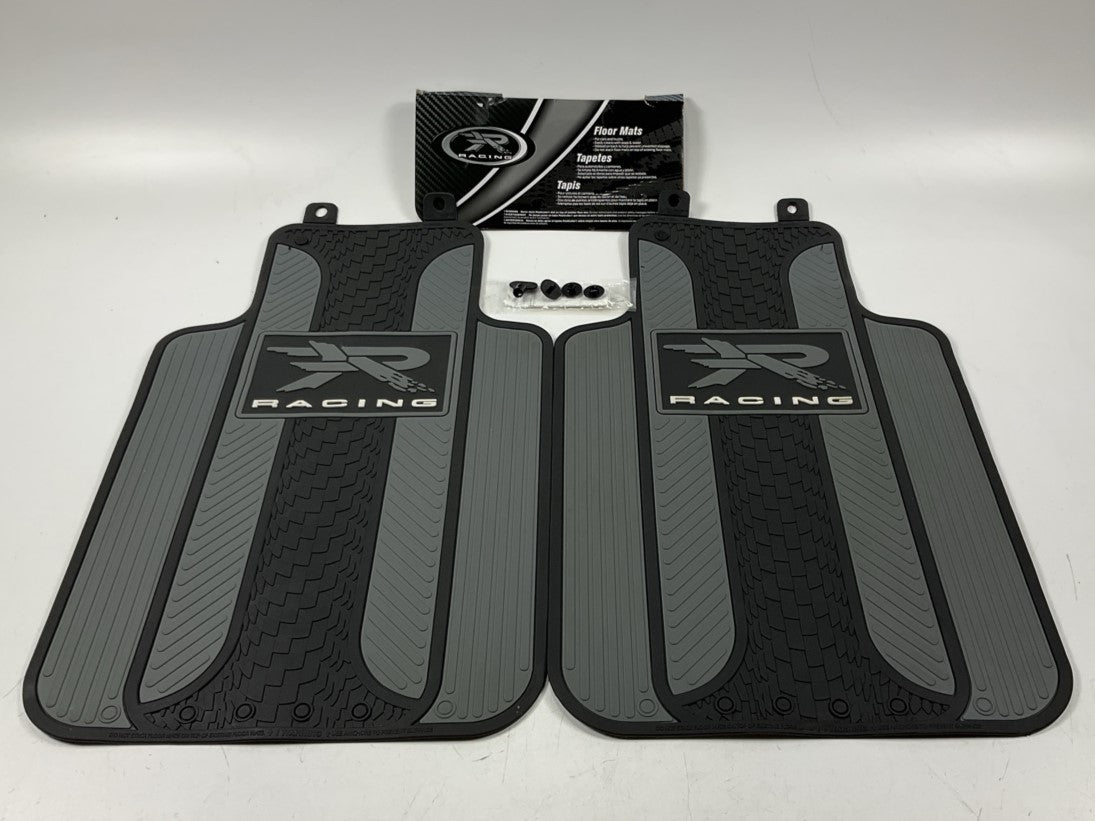 Plasticolor 001727R25 ''R Racing'' Universal Rubber Floor Mats, Pair,  27''x17.5''