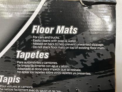 Plasticolor 001727R25 ''R Racing'' Universal Rubber Floor Mats, Pair,  27''x17.5''