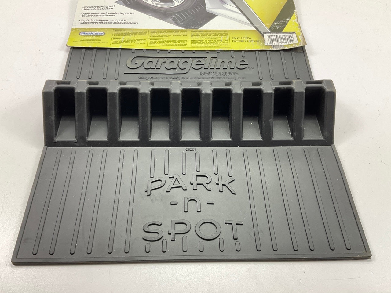 Park-N-Spot 12'' X 1.75'' Garage Parking Guide, Slip Resistant Rubber Parking Aid