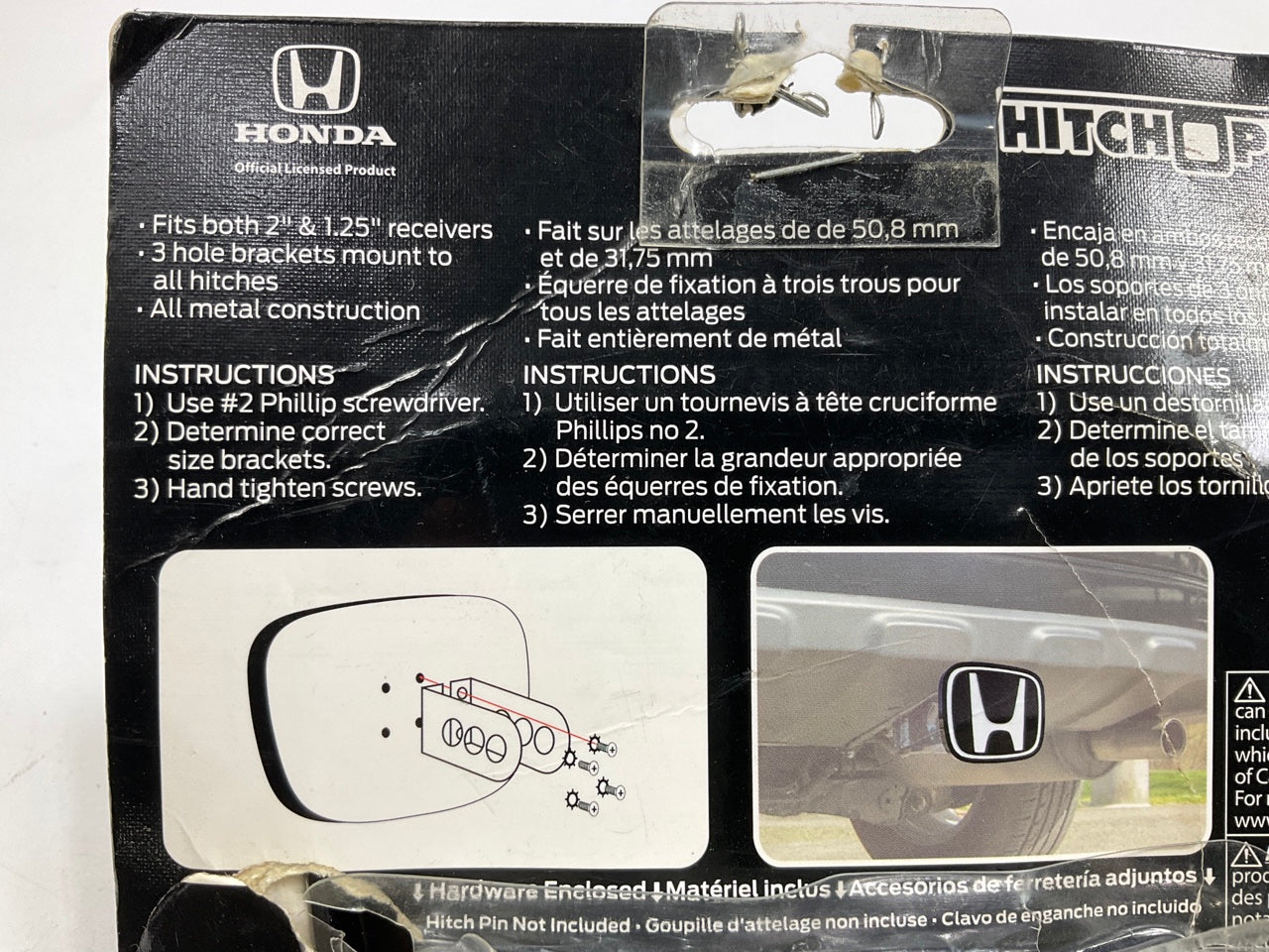 OPEN BOX Plasticolor 002293 Trailer Hitch Plug For Honda (1-1/4'' Or 2'' Receiver)