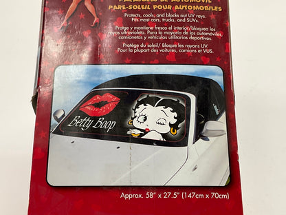 Betty Boop Black Accordion Car Truck SUV Front Windshield Sunshade Cover 58x27.5