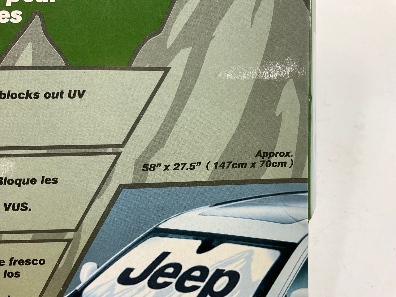Plasticolor Windshield Solar Sun Screen Sun Shade Cover For JEEP, 58'' X 27.5''